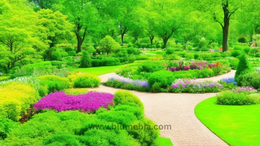 An image of the environment of a beautiful garden